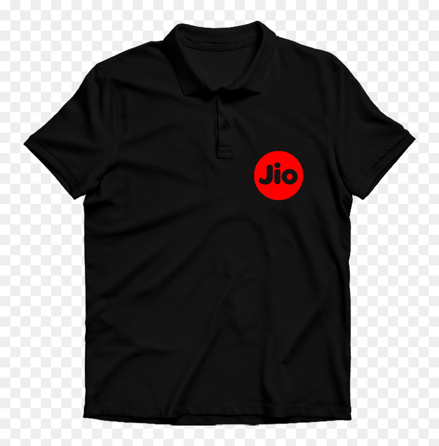 Jio Polo T-shirt Black - Png Jio T Shirt, Transparent Png - jio png image