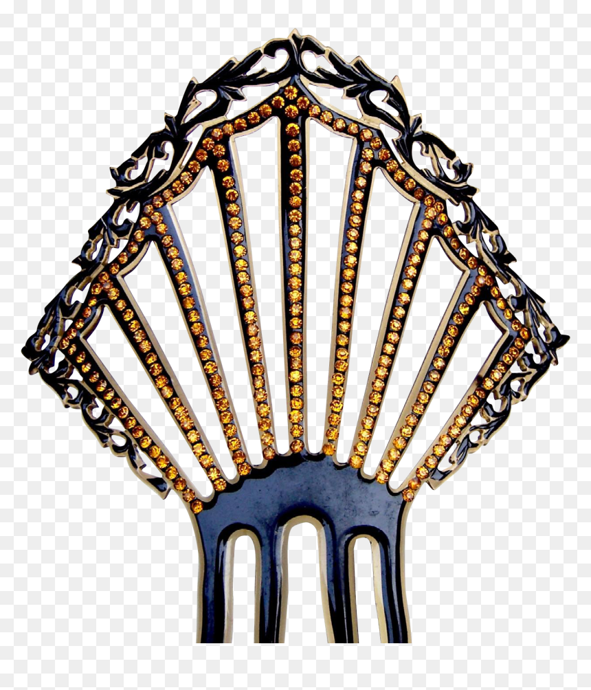 Art Deco Hair Comb Celluloid Spanish Style Hair Accessory - Illustration, HD Png Download - gents hair style png