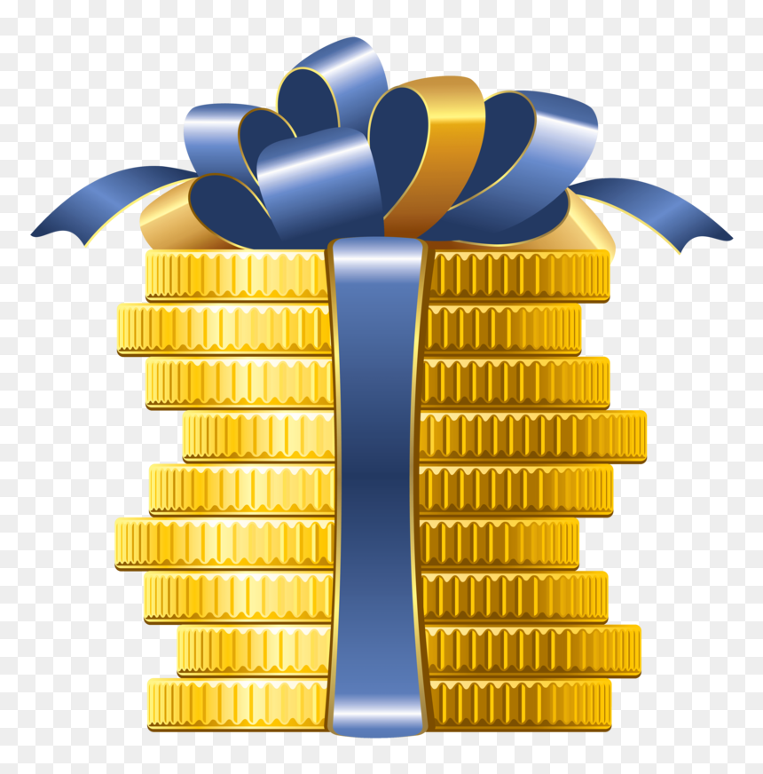 Gold-coins - Coins Png, Transparent Png - flat ribbon png