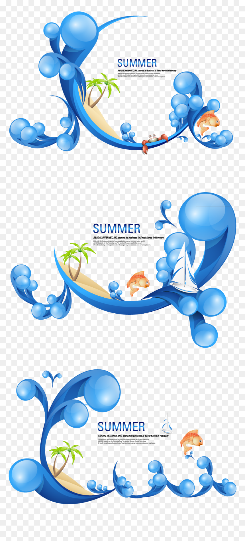 Cartoon Illustration Free Download Image Clipart - Free Vector Sea, HD Png Download - waves graphic png