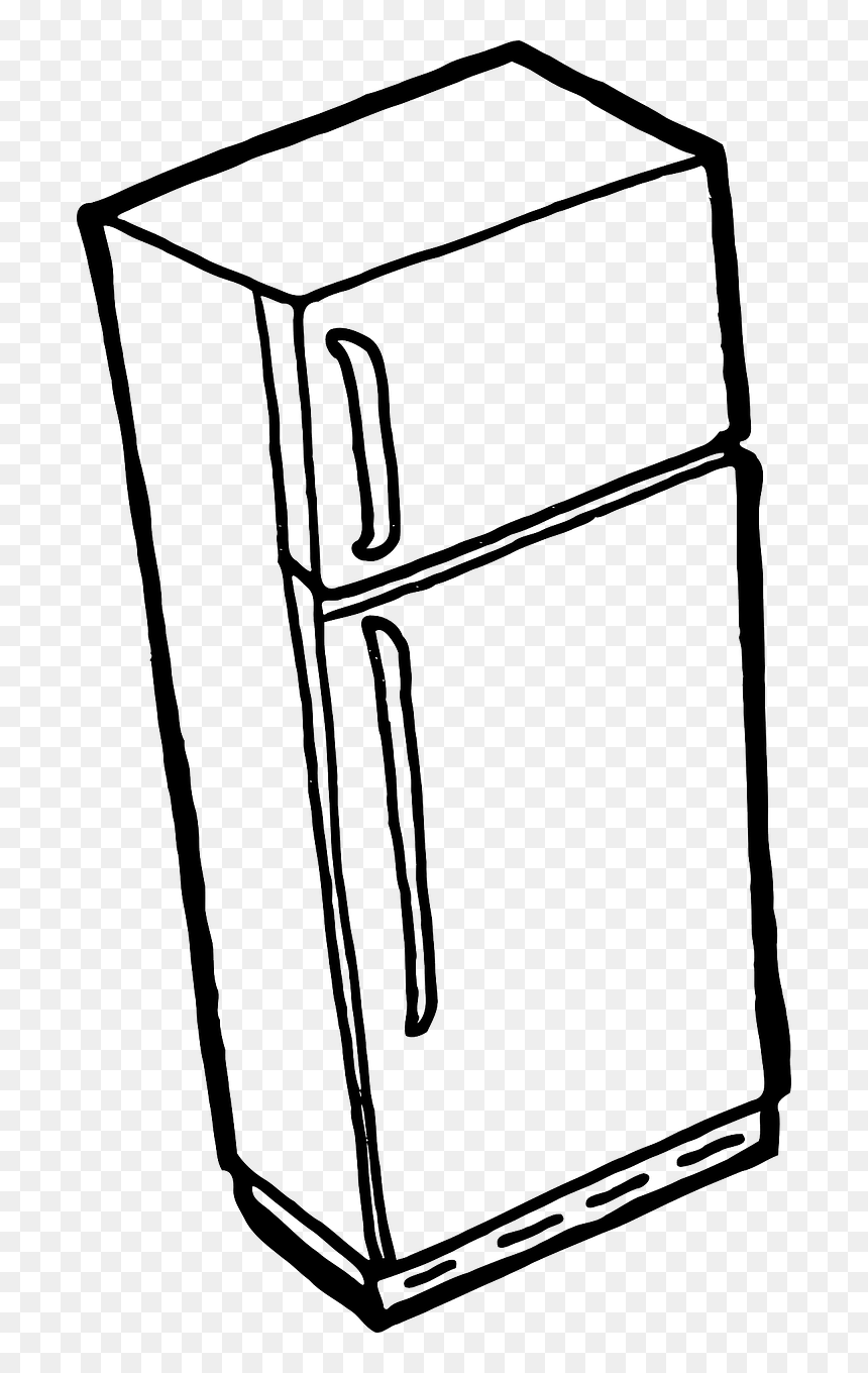 Refrigerator Clipart, HD Png Download - fridge freezer png