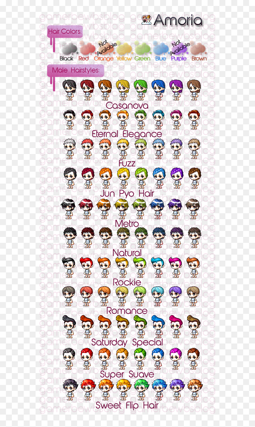 Maplestory Short Top Tail Hairstyles 2 By Jared - Maplestory Amoria Hairstyles Female, HD Png Download - boys hairstyles png