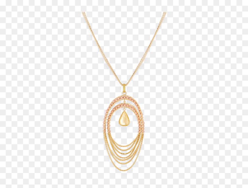 Fancy Necklace In 18k Gold - Locket, HD Png Download - gold ornaments chain png