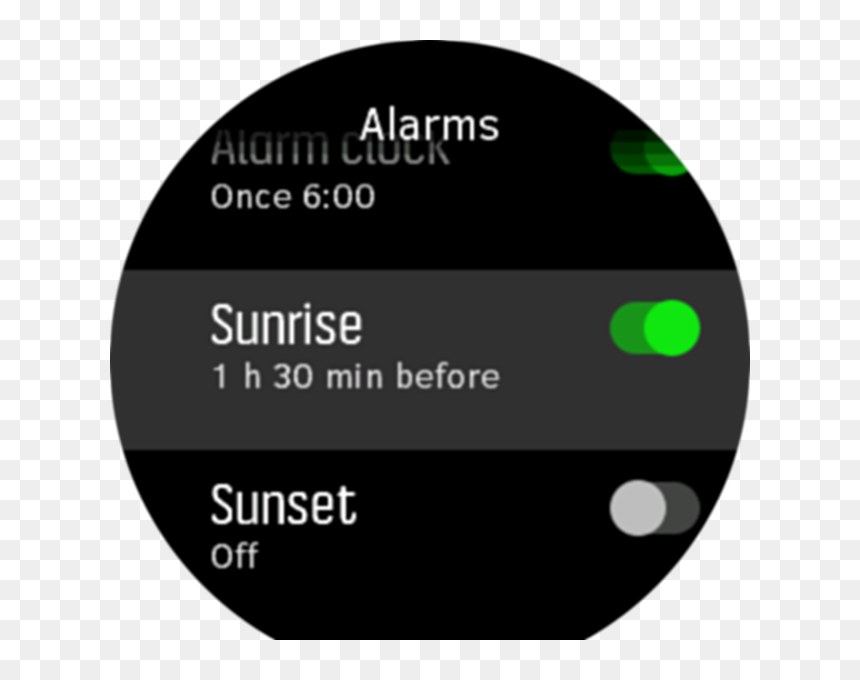 Sunrisesunset Alarm Toggle Spartan - Suunto 9 Battery Modes, HD Png Download - sun rise images png