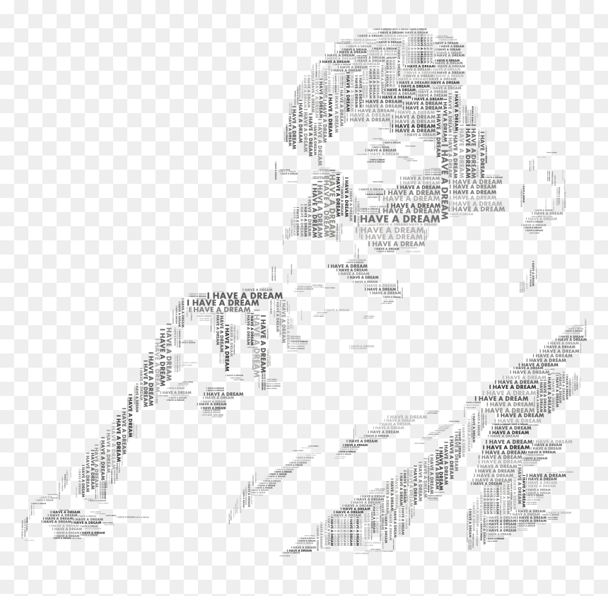 I Have A Dream Word Cloud Grayscale No Background Clip - Drawing, HD Png Download - dream icon png