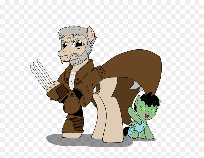 #1004210 - Artist - Edcom02, Artist - Jmkplover, Bruce - Mlp Logan, HD Png Download - wolverine claw png