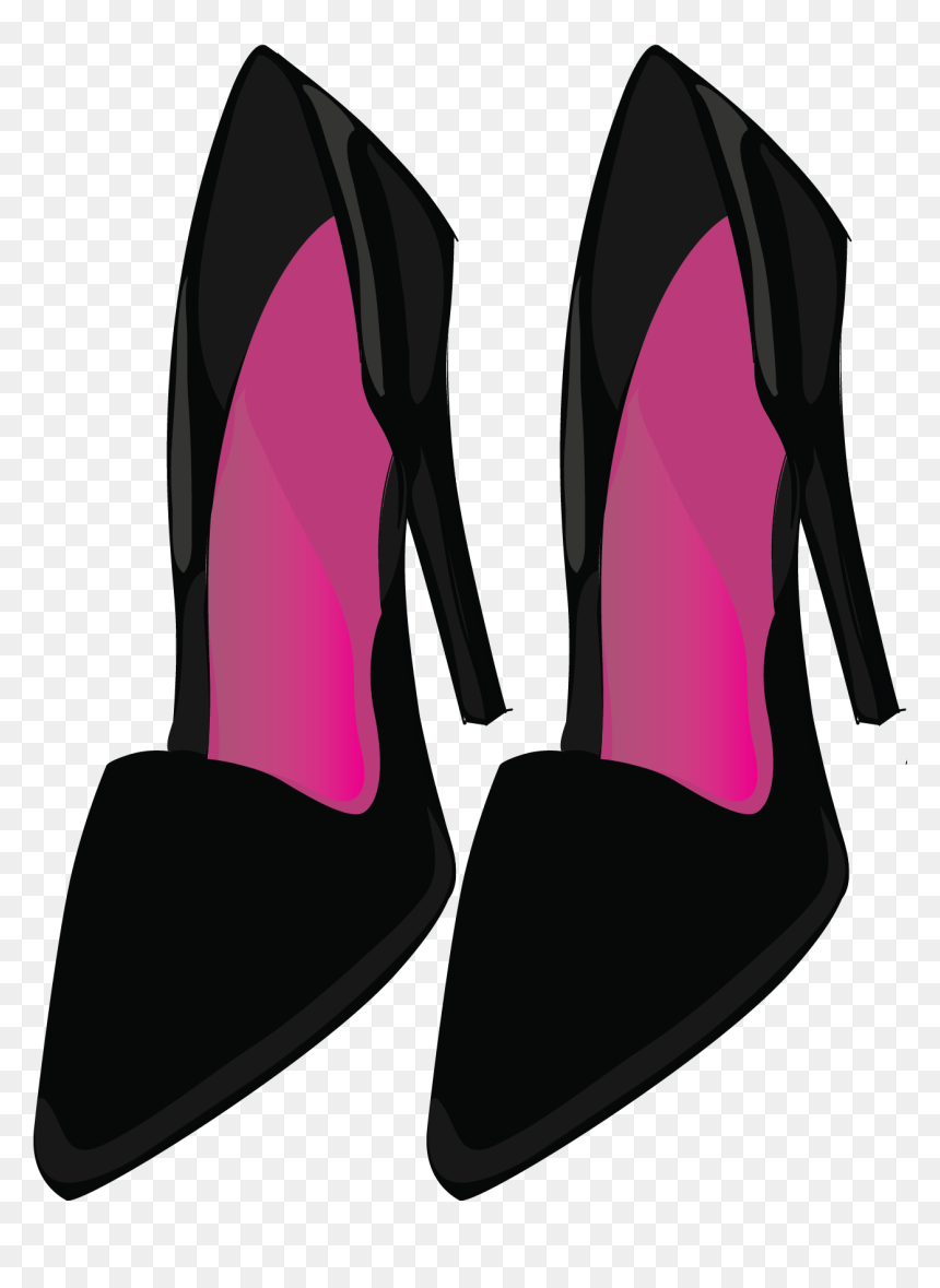 Fashion Girl Clip Art Digital Paper Shoes - Girls Shoes Cliparts, HD Png Download - fashion girls png