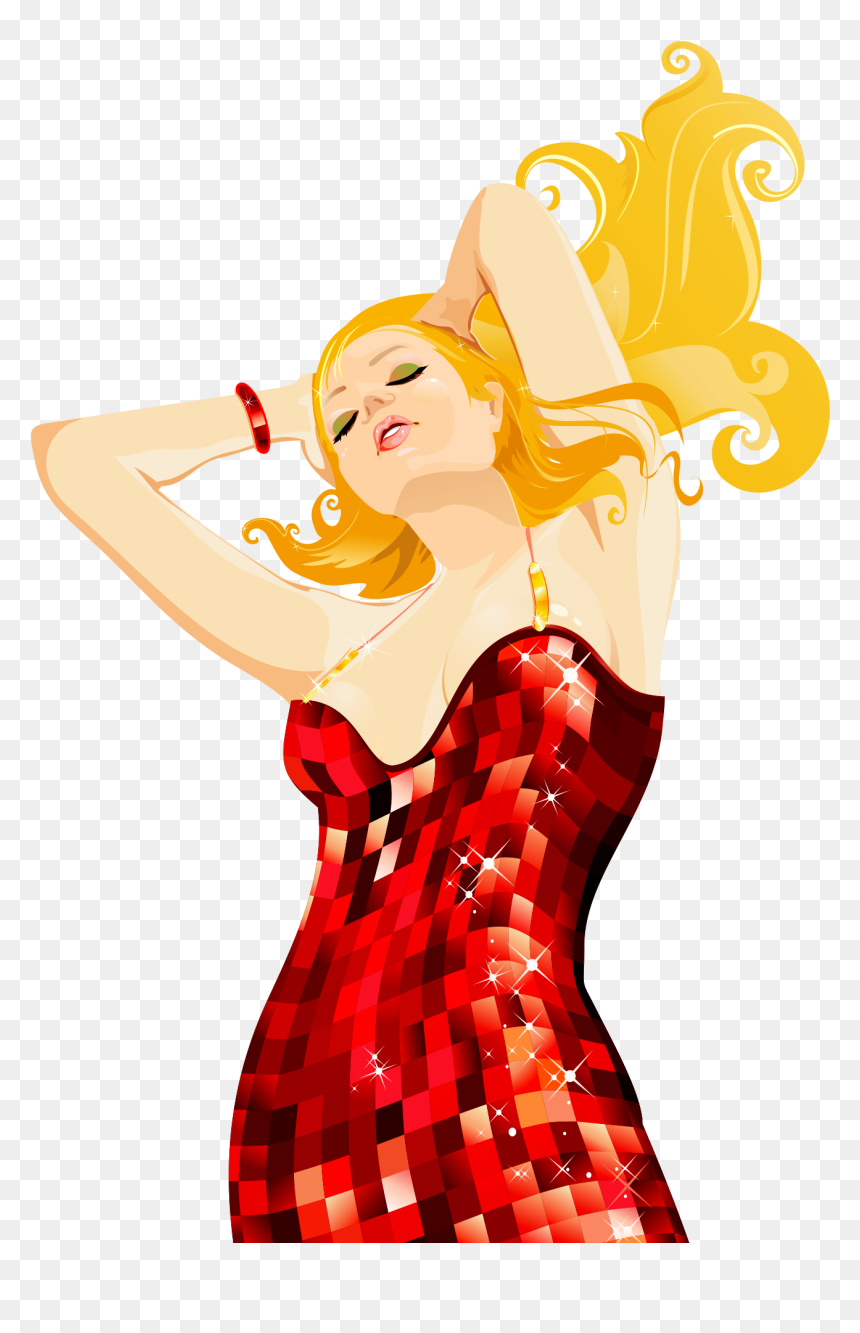 Pinup Free Vectors, HD Png Download - fashion girls png