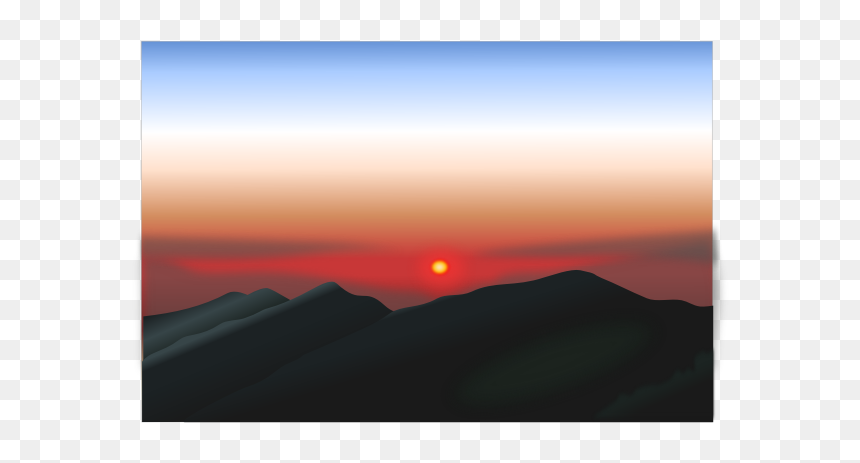 Sunrise Mountain In Indonesia - Sunrise From Mountain Png, Transparent Png - sun rise images png