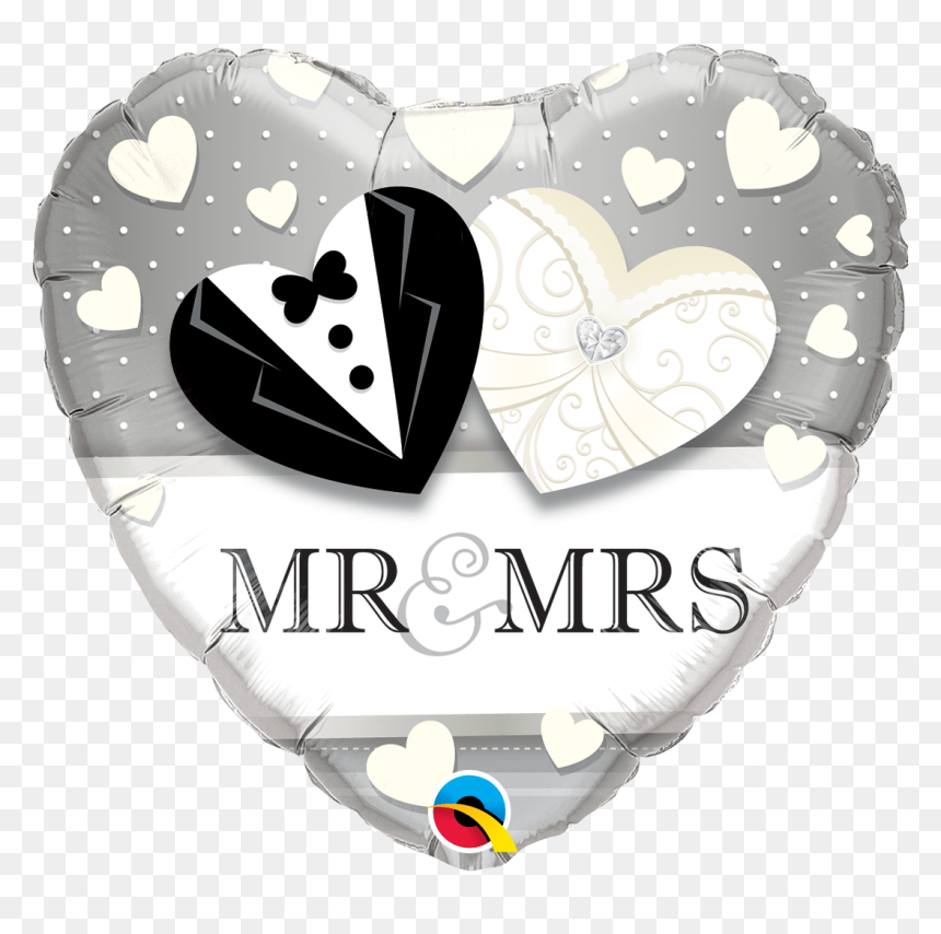 Wedding Mylar Balloons Qualatex, HD Png Download - wedding heart clipart png