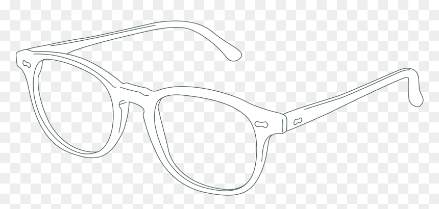 Line Art, HD Png Download - black spectacles png