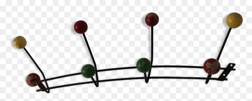8 Hanger Hooks Balls Vintage Clipart , Png Download - Percussion, Transparent Png - metal ball png