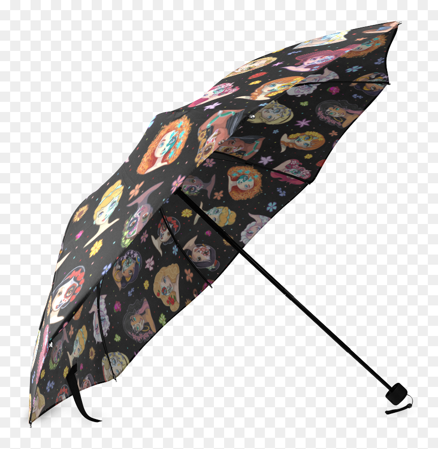 Purple Umbrella With Penguin , Png Download - Umbrella, Transparent Png - folding umbrella png