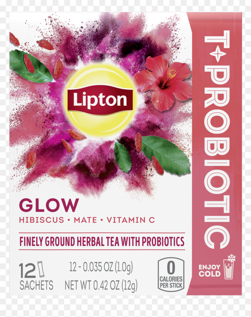 Tea Probiotic Glow Powdered Tea Sachets - Lipton, HD Png Download - flower stick png