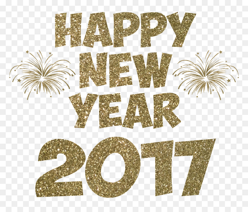 New Year, HD Png Download - happy new year 2017 text png