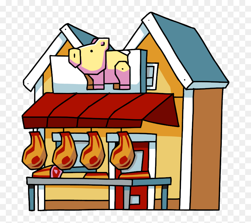 Transparent Building Clipart Png - Butcher's Clipart, Png Download - shop clipart png