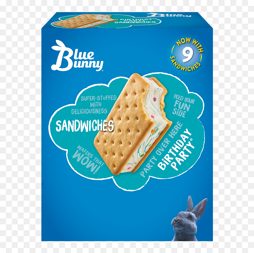 Birthday Party® Sandwiches - Blue Bunny Mini Swirls, HD Png Download - birthday crackers png