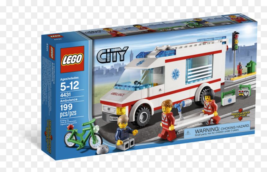 Lego City Ambulance 4431 , Png Download - Lego City Ambulance Sets, Transparent Png - bilding png