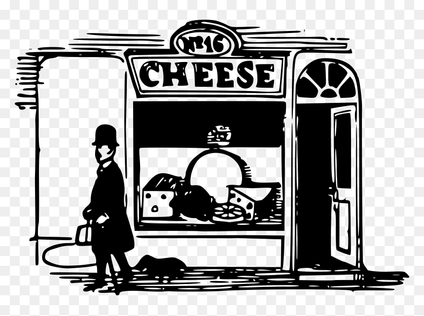 Cheese Shop Clip Arts - Drawing Of A Cheese Shop, HD Png Download - shop clipart png