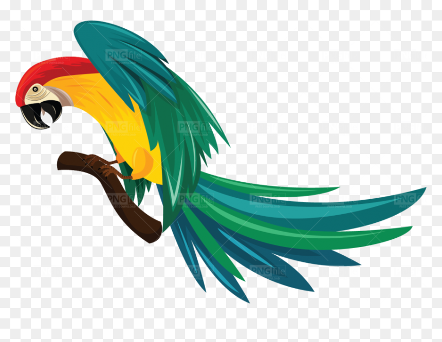 Illustration, HD Png Download - green parrot png