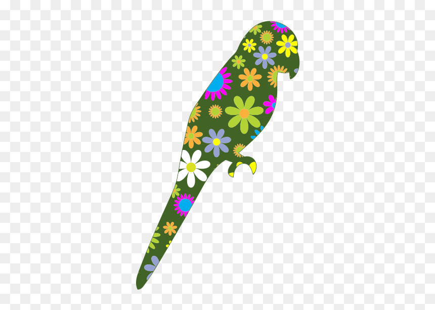 Floral Parrot - Parrots, HD Png Download - green parrot png