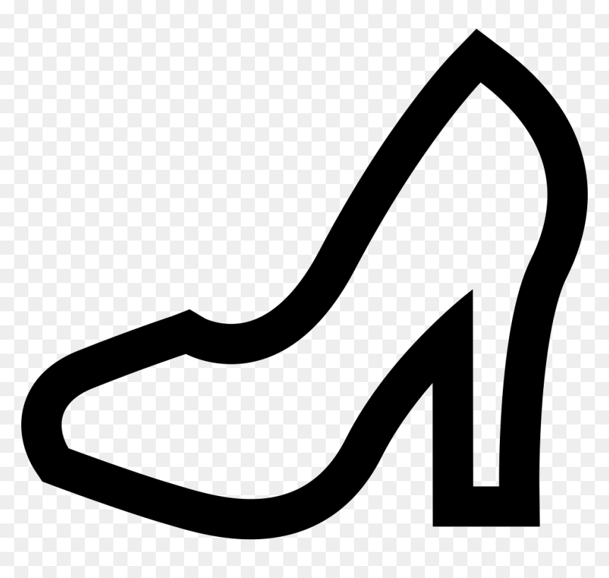 Female Shoe Outline Comments Clipart , Png Download - Zapato Icono, Transparent Png - female shoes png