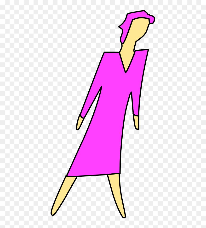 Cartoon Lady Walking Svg Clip Arts, HD Png Download - lady clipart png