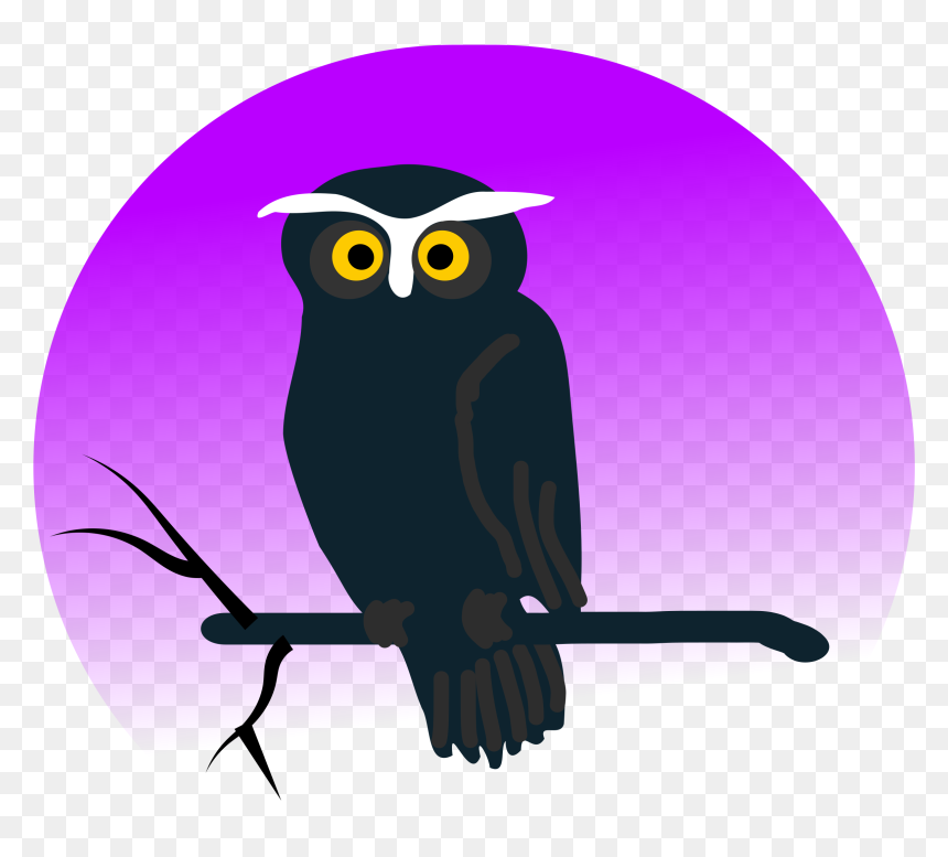 Cute Halloween Owl Clipart, HD Png Download - eagle sitting png