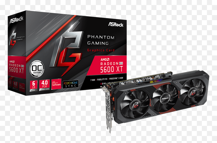 Asrock Radeon Rx 5600 Xt Phantom Gaming D3 6g Oc, HD Png Download - ac bus png