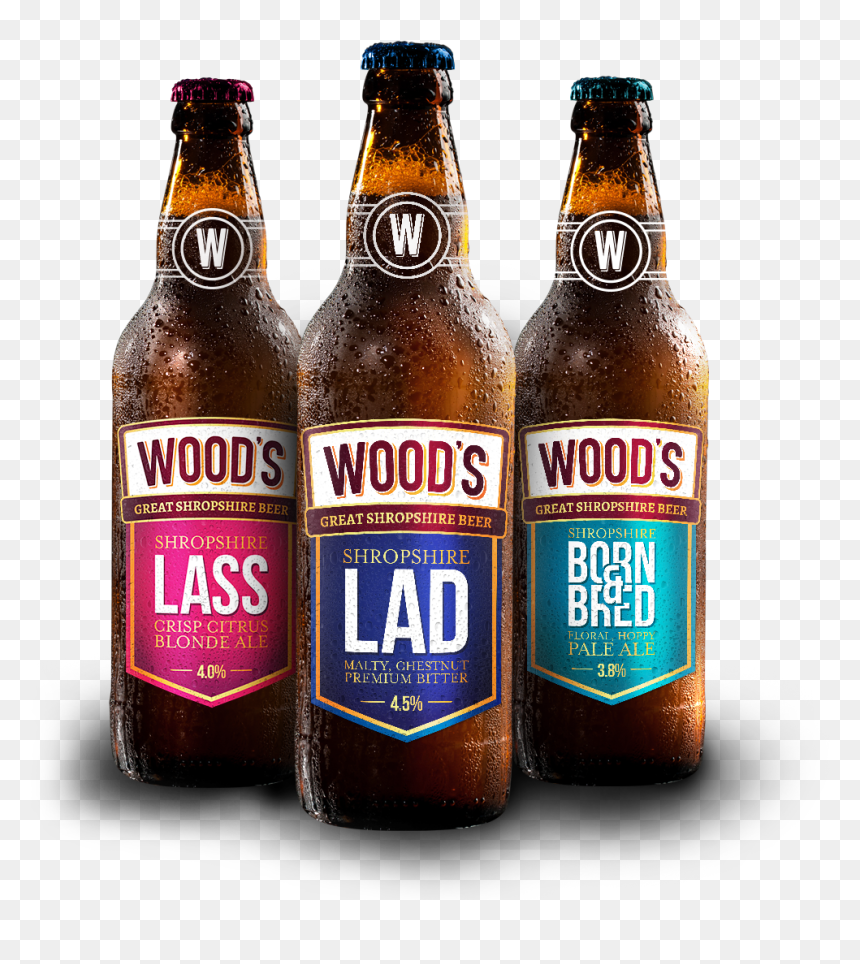 Woods Beers In Bottles - Woods Brewery Shropshire Lad, HD Png Download - open beer bottle png
