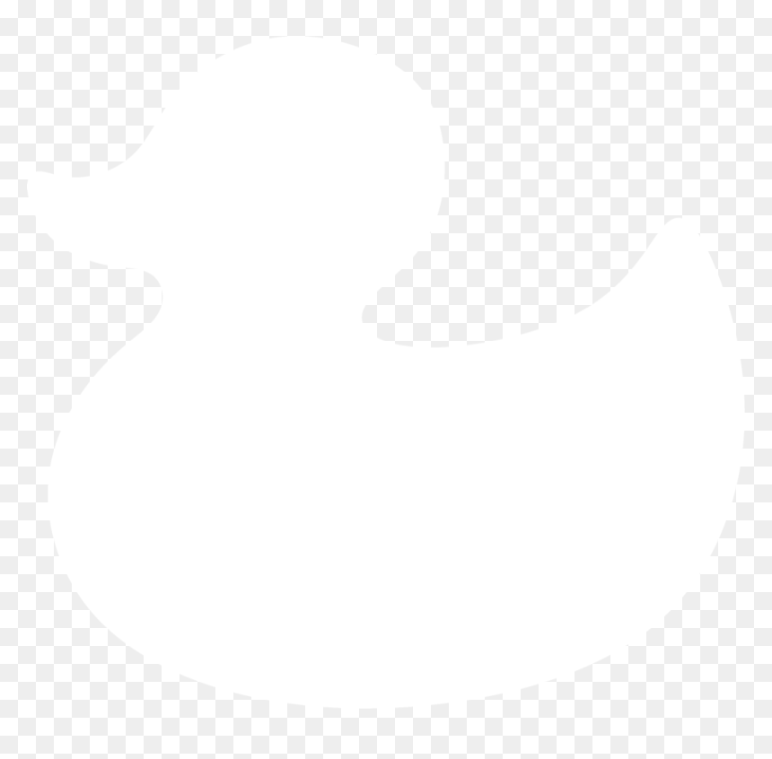 Transparent Duckling Clipart - Silhouette Rubber Duck Clipart, HD Png Download - white duck png