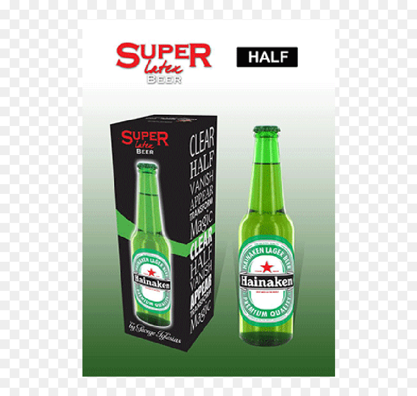 Super Latex Green Beer Bottle By Twister Magic - Super Latex Green Beer Bottle Half By Twister Magic, HD Png Download - open beer bottle png