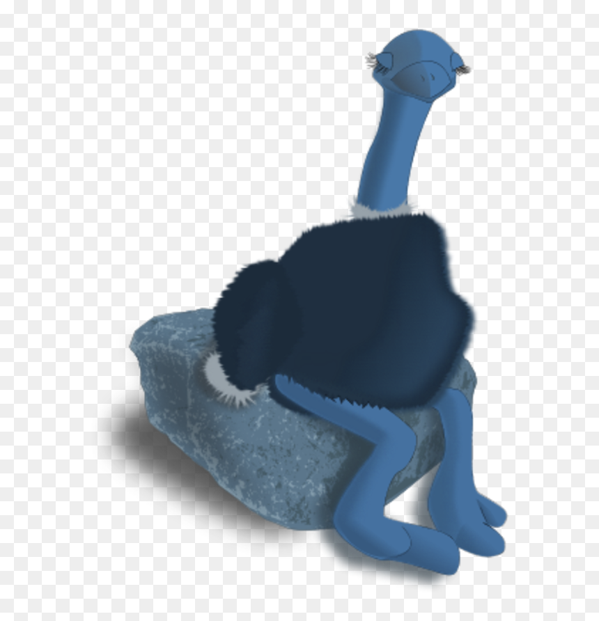 Ostrich Sitting On A Stone - Common Ostrich, HD Png Download - eagle sitting png