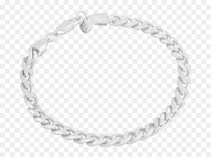 Cuban Link Bracelet - Round Shape Black And White, HD Png Download - cuban link png