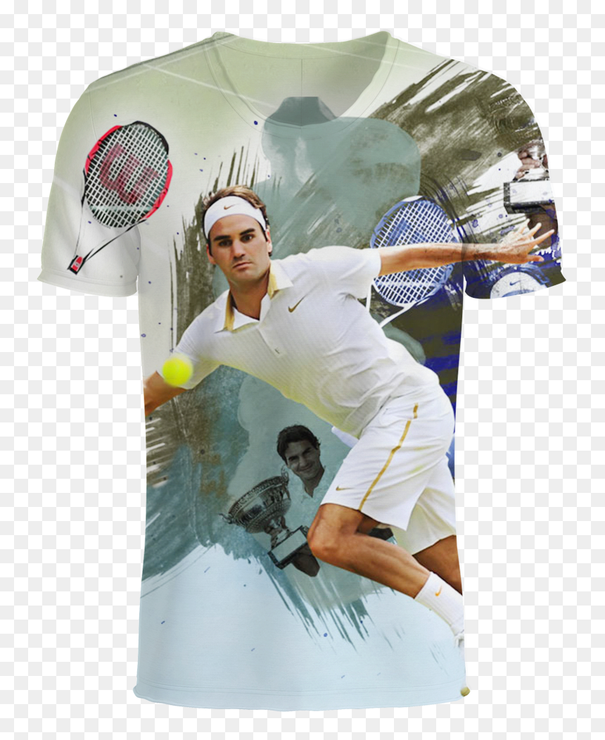 Tennis Roger Federer 3d Full Over Print - Federer, HD Png Download - roger federer png
