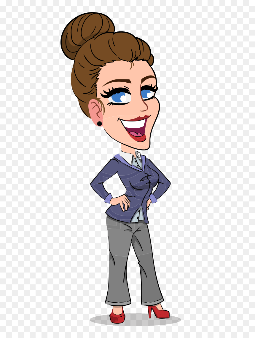 Simple Style Cartoon Of A Corporate Girl - Cartoon, HD Png Download - corporate girl png