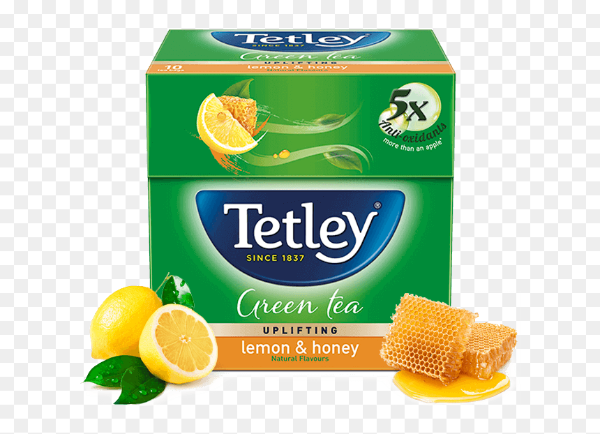Green Tea Lemon & Honey 10s - Tetley Green Tea Lemon And Honey, HD Png Download - nimbu png