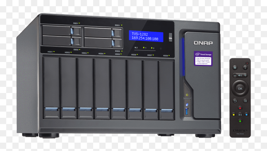 Qnap Tvs 1282 Intel Core I7 7700 Quad Core - Qnap Nas 12 Bay, HD Png Download - free delivery png