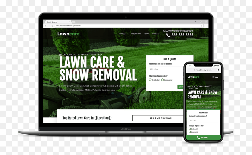 Lawn Care Website Design - Web Design, HD Png Download - website design images png