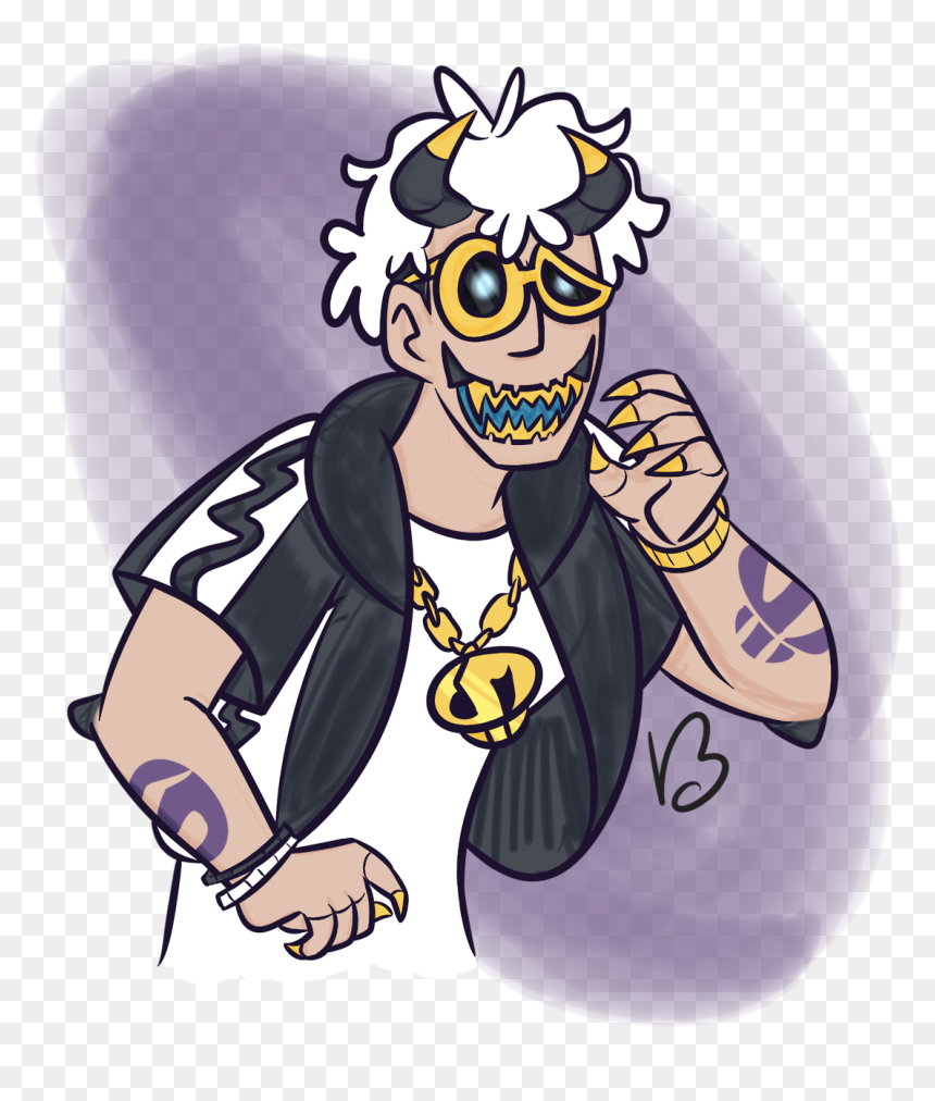 Pokemon Guzma Guzzlord Fusion Kofi Banana Spice Arts - Cartoon, HD Png Download - guzma png