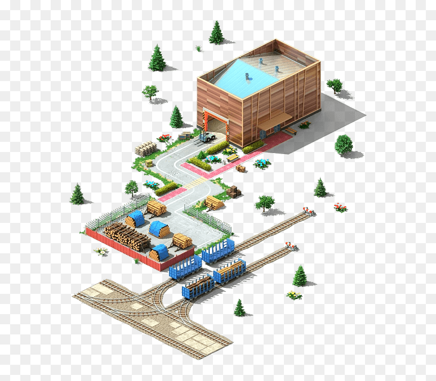 Wood Processing Plant Initial - House, HD Png Download - industry png