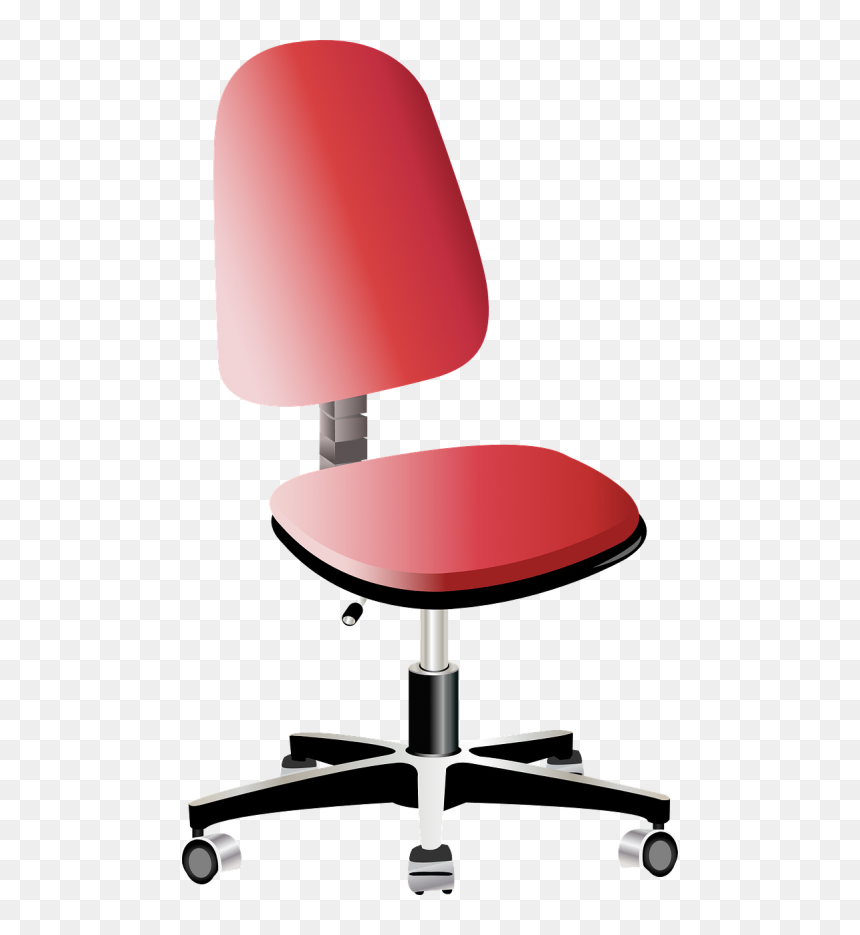 Swivel Chair Work Chair Office - Vector Silla Oficina, HD Png Download - revolving chair png