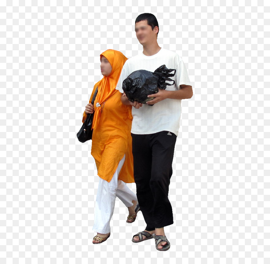 Thumb Image - Muslim Woman Walking Png, Transparent Png - cutout people png