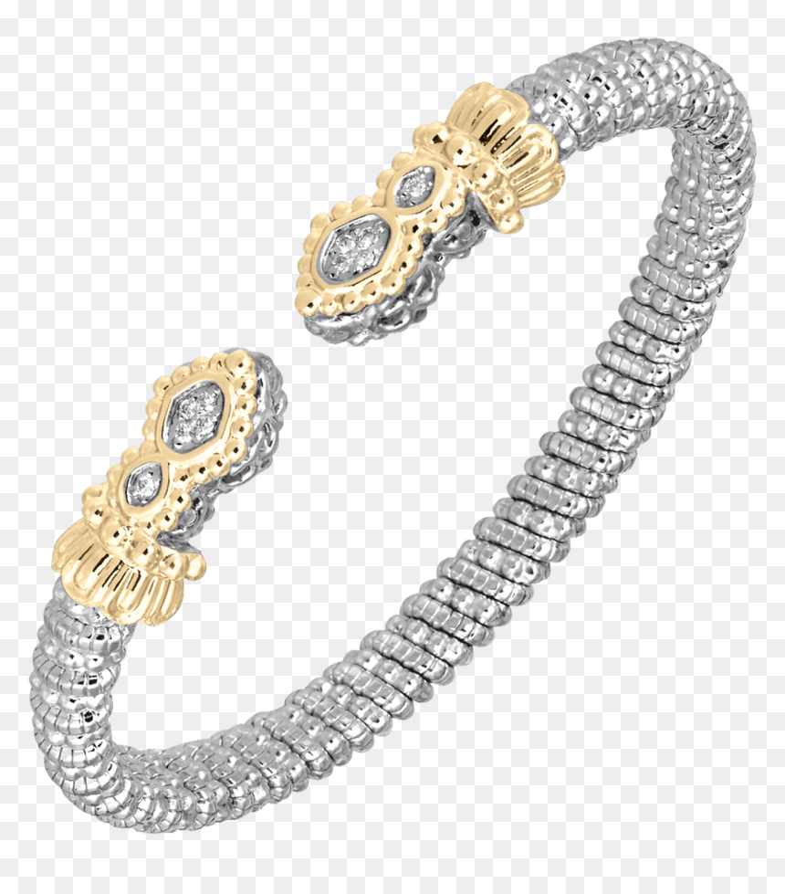 14kt Yellow Gold Open 6mm Diamond Bangle Bracelet Designed - Body Jewelry, HD Png Download - diamond bangles png