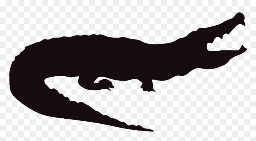 Gator Clipart Clip Art - Black And White Crocodile Clipart, HD Png Download - uf gator png