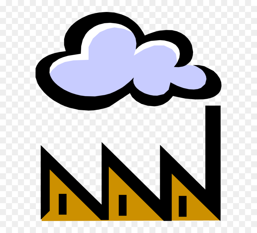 Vector Illustration Of Industrial Manufacturing Factory - Factory Symbol, HD Png Download - carbon dioxide png