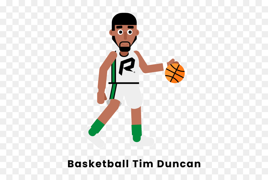 Dribble Basketball, HD Png Download - tim duncan png