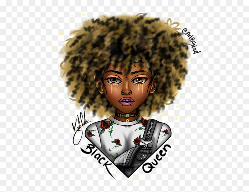 Image Of Abn X Black Queen Tee - Afro, HD Png Download - black queen png