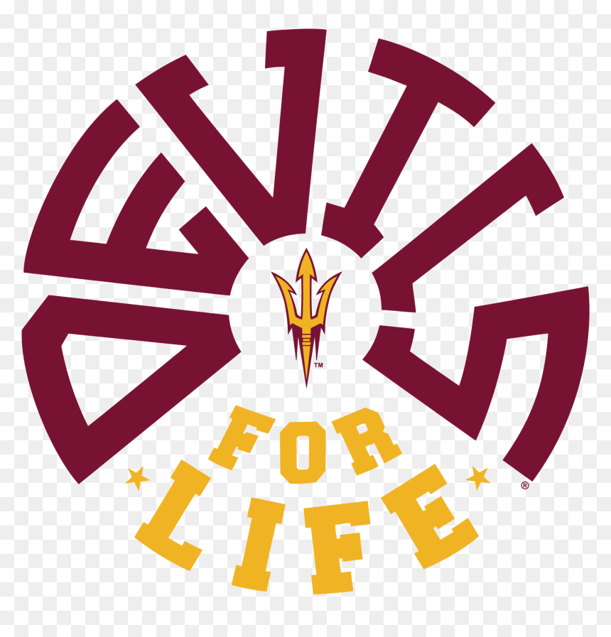 Devils For Life T Shirt, Charcoal - Graphic Design, HD Png Download - arizona state png