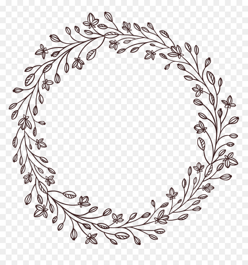Stick Wreath Black And White , Png Download - Stick Wreath Black And White, Transparent Png - black wreath png